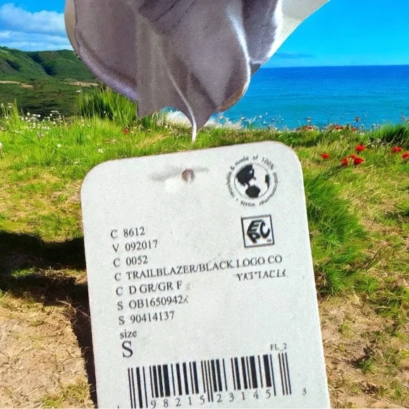 New 🔥 Free People Movement Inspire Buti Logo Boxy Crop Tee, Gray / Black - Picture 14 of 16